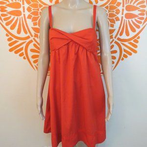 Diane Von Furstenberg Red Cotton Baby Doll Dress